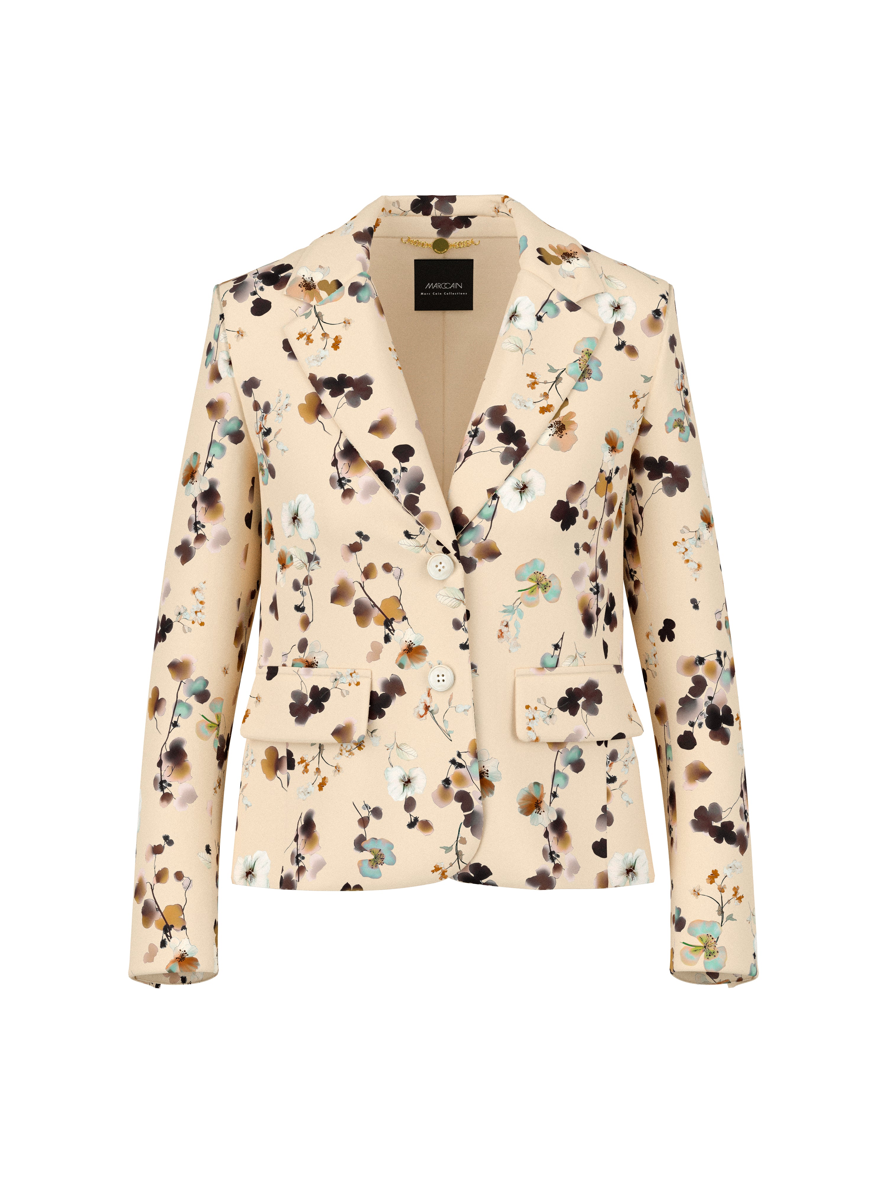 Taillierter Flower-Print-Blazer