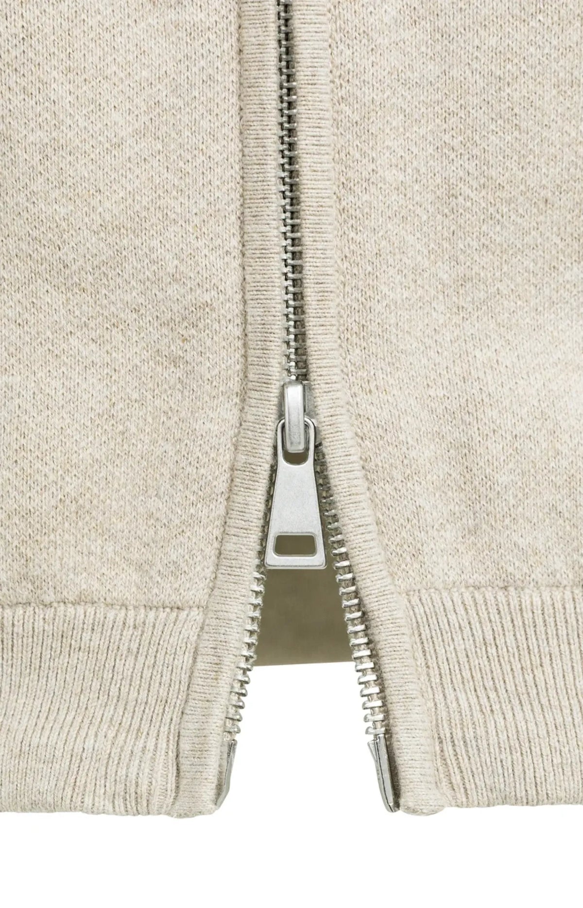 Strick-Cardigan mit Jacquardmuster und Reißverschluss