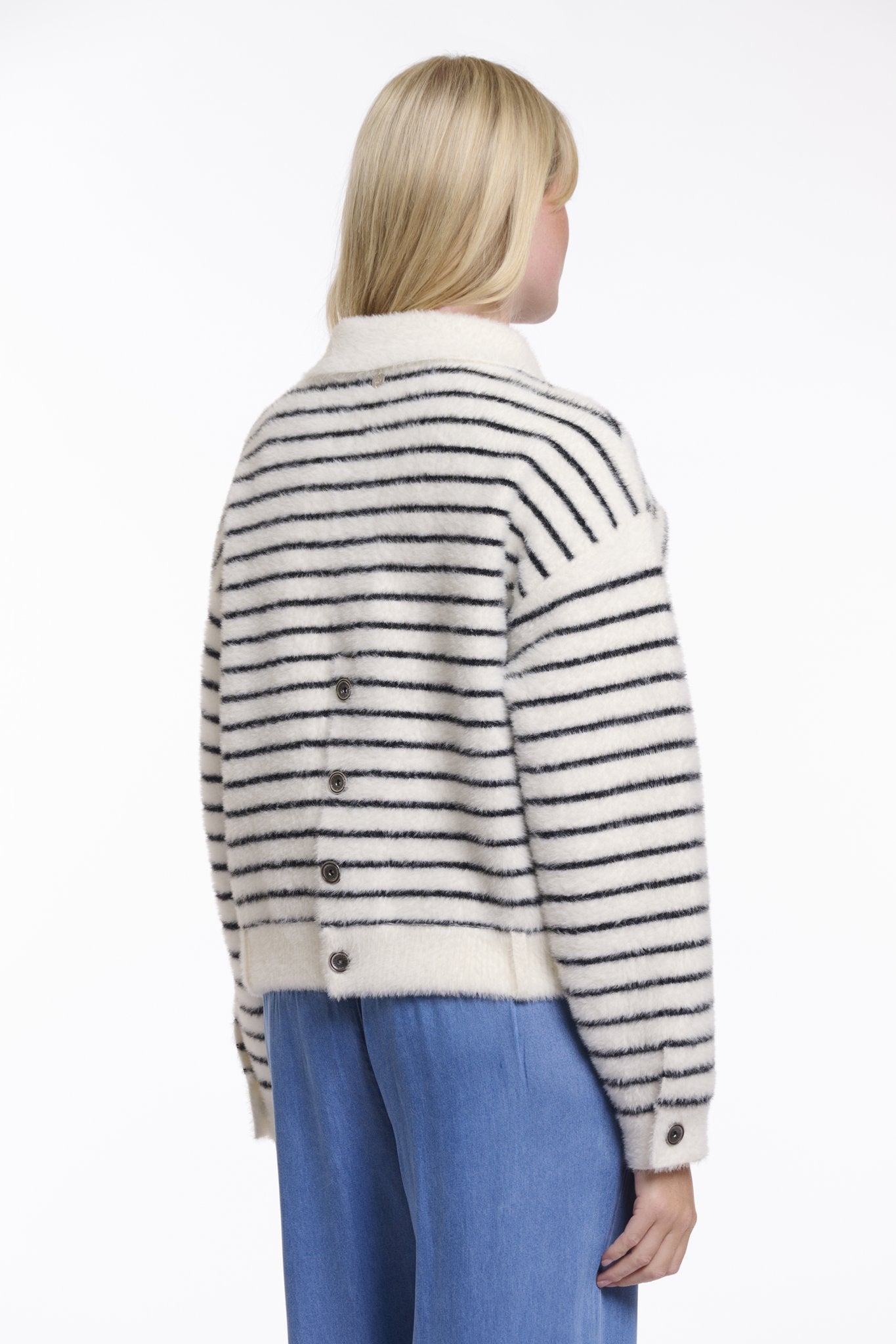 Rino&Pelle Jacken Black White Striped