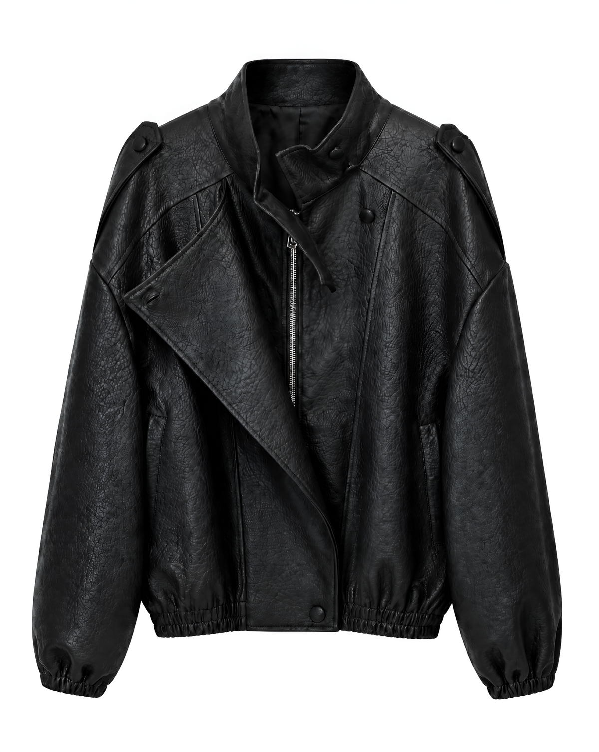 Kunstlederjacke mit Reisverschluss