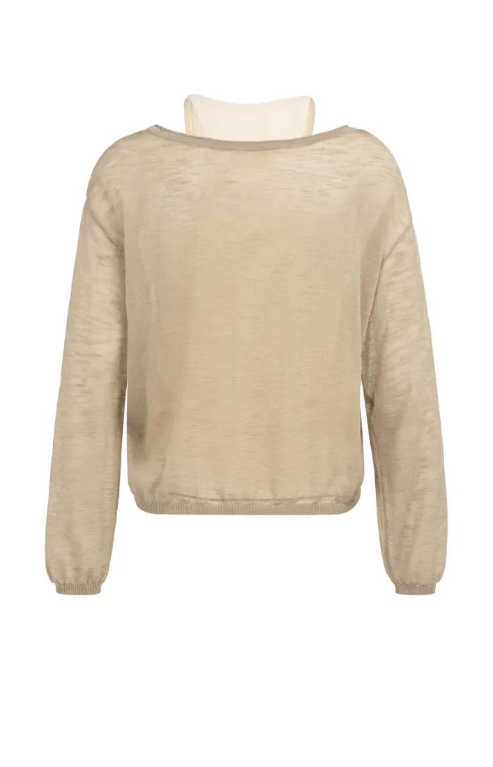 Pullover mit passendem Trägertop