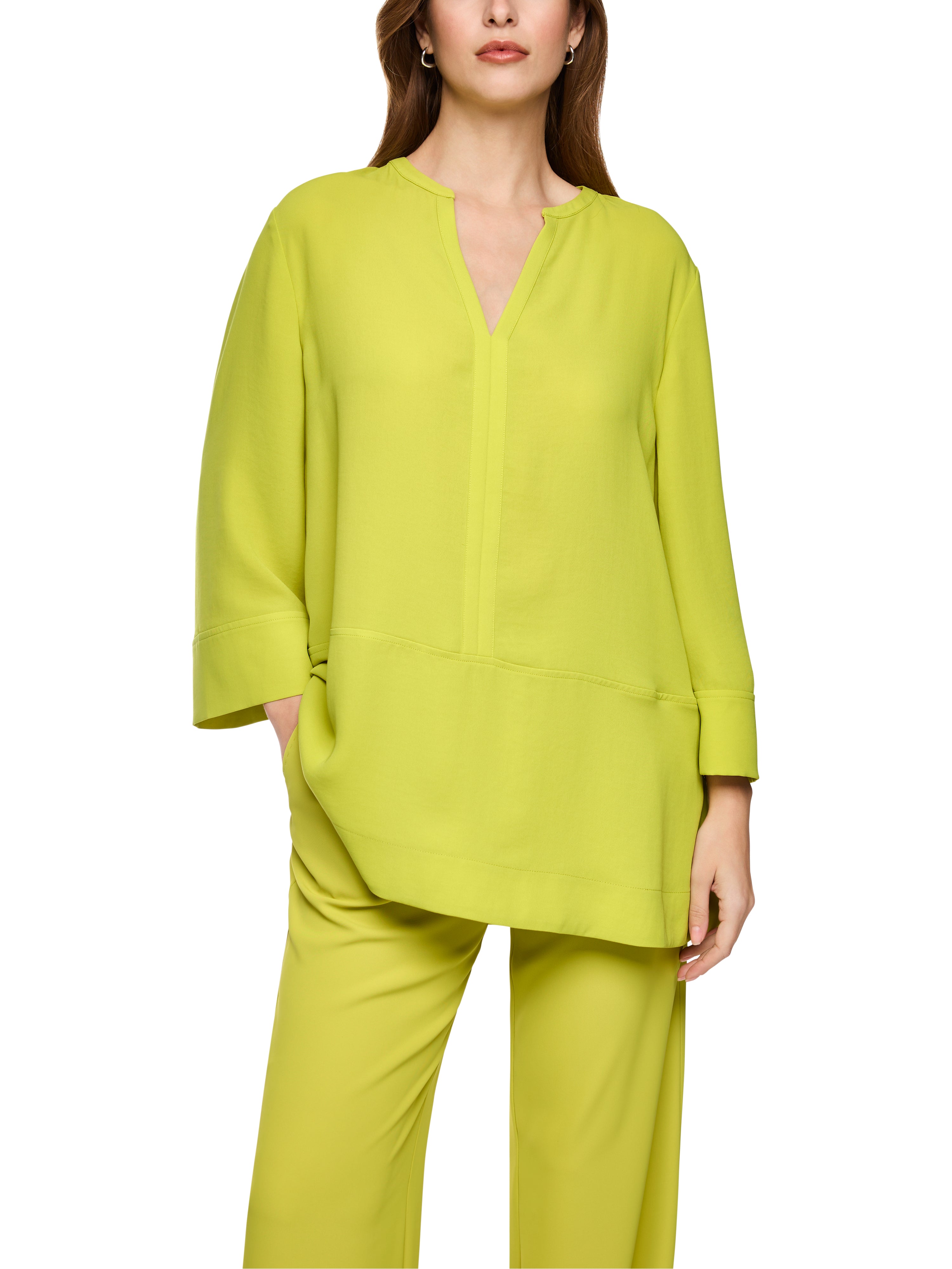 Tunika Bluse mit V-Ausschnitt