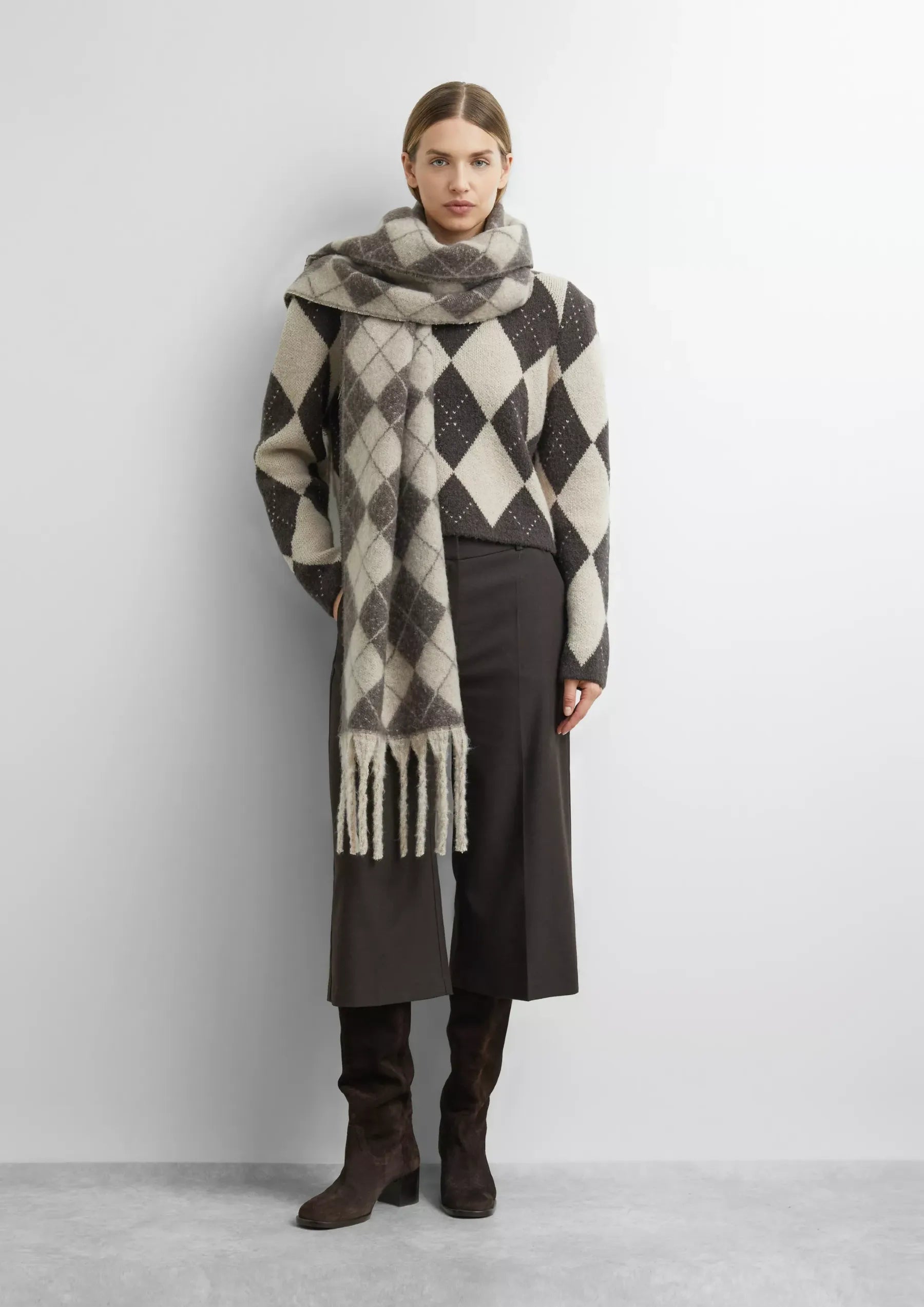 Schal mit Argyle-Muster