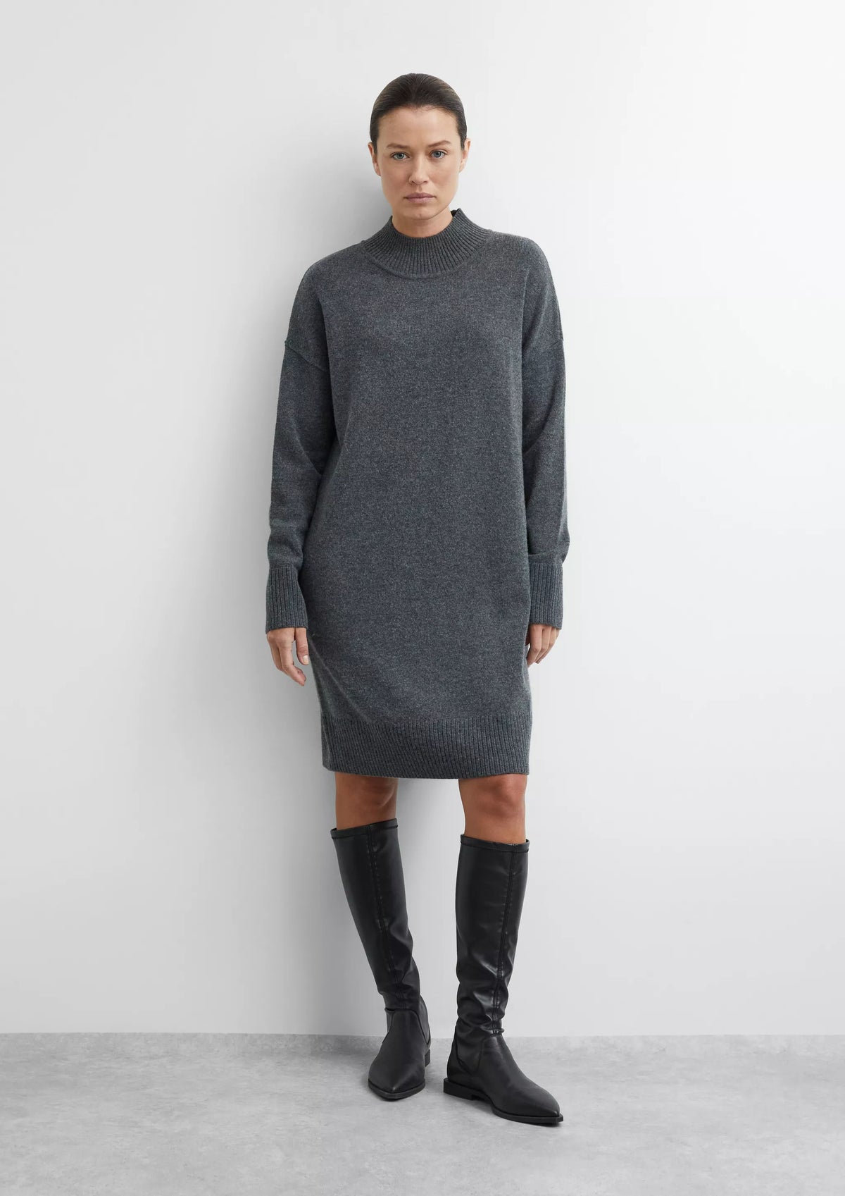 Comma Kleider Grey/Black