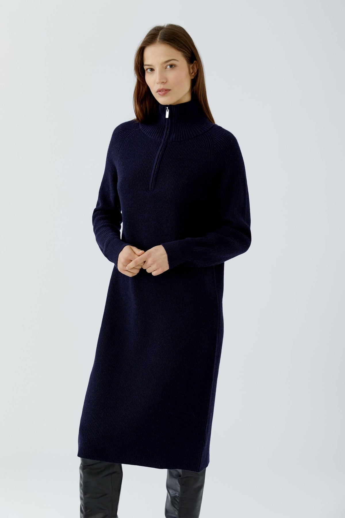 Strickkleid mit Troyerkragen