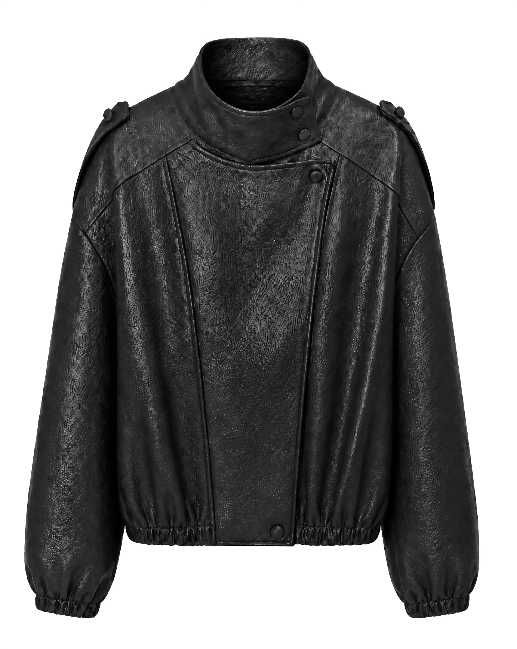 Kunstlederjacke mit Reisverschluss