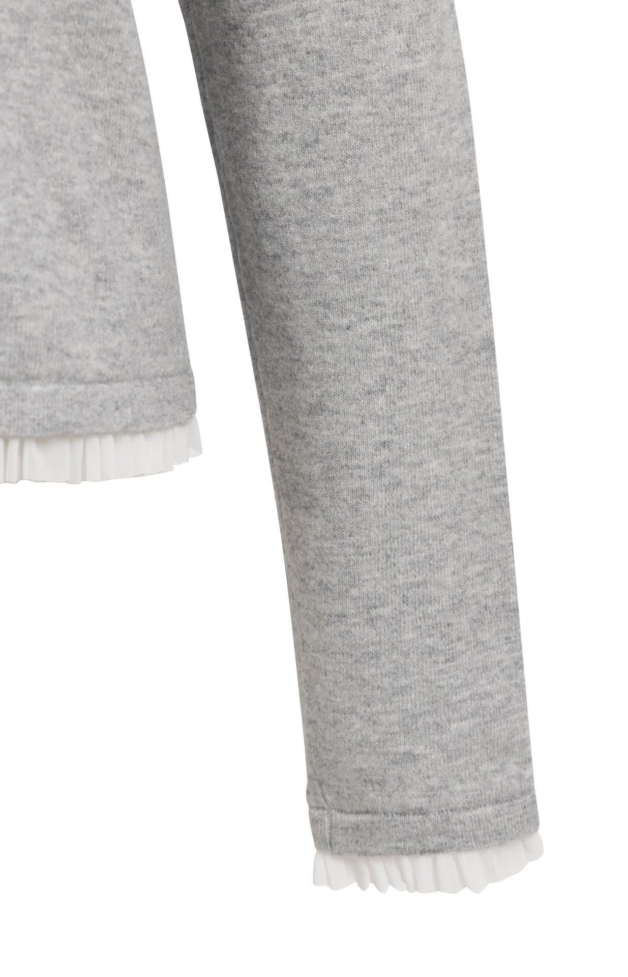 Feinstrick-Pullover mit Rüschenborten