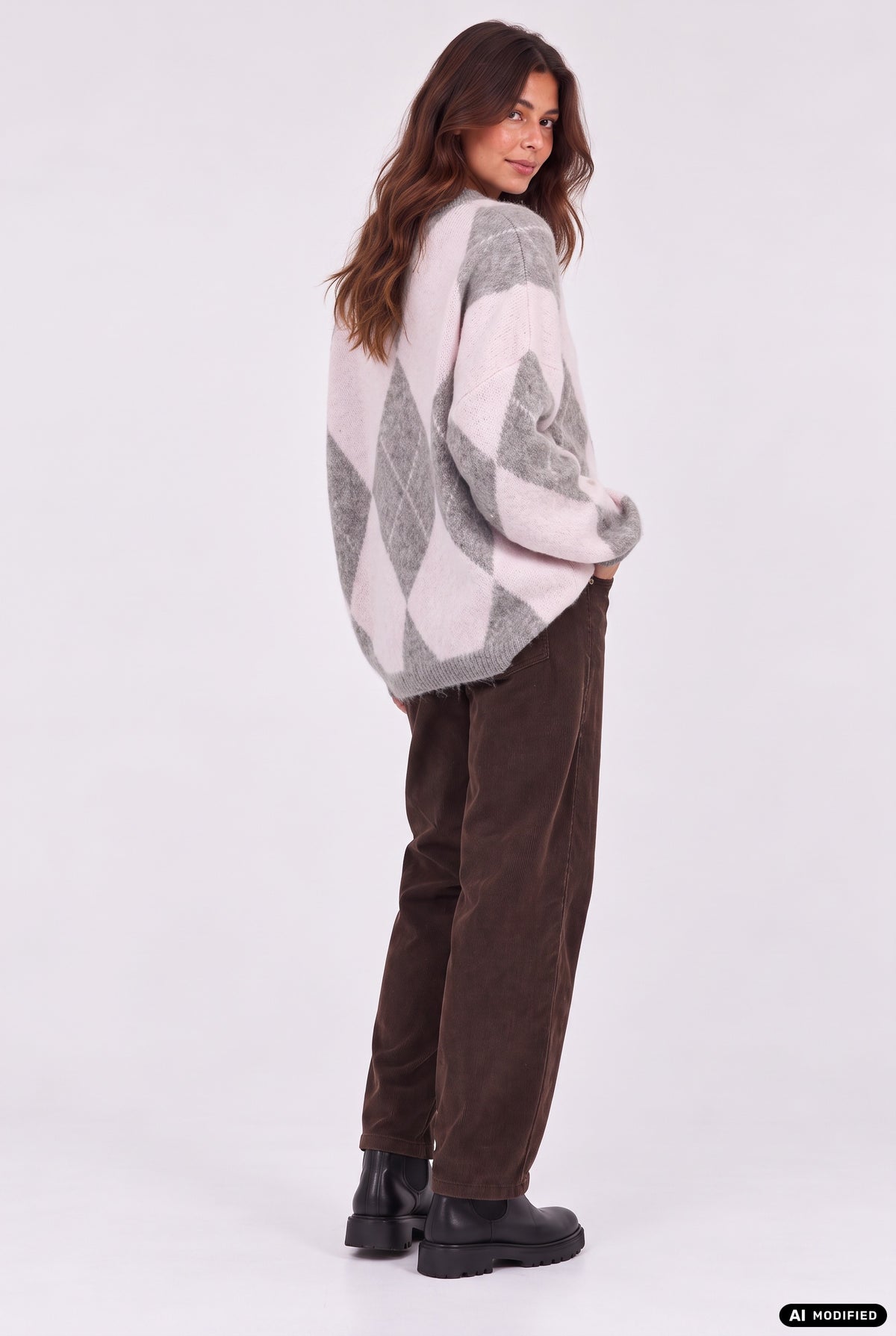 Strickpullover mit Argyle-Muster