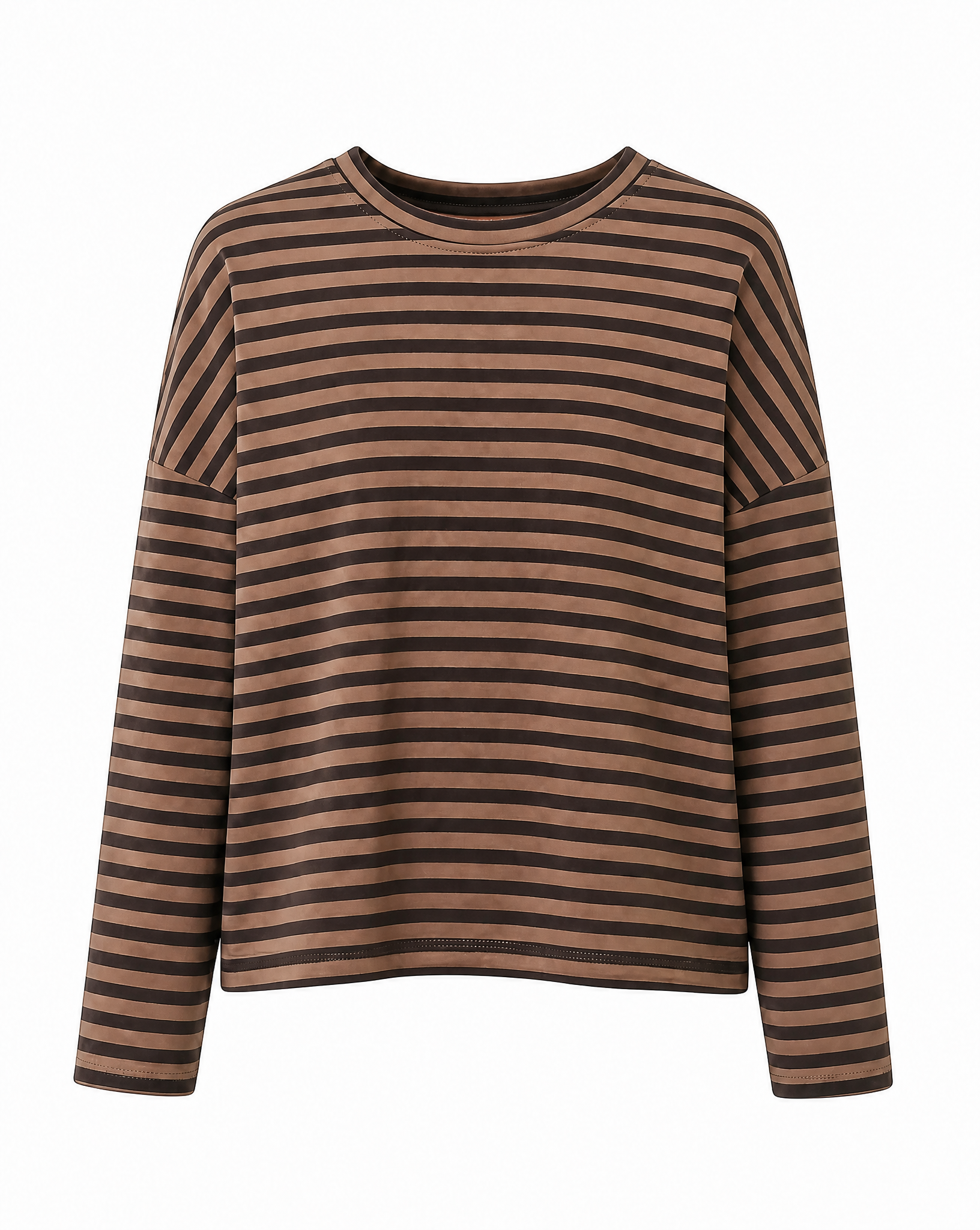 verkürztes Sweatshirt mit Streifen