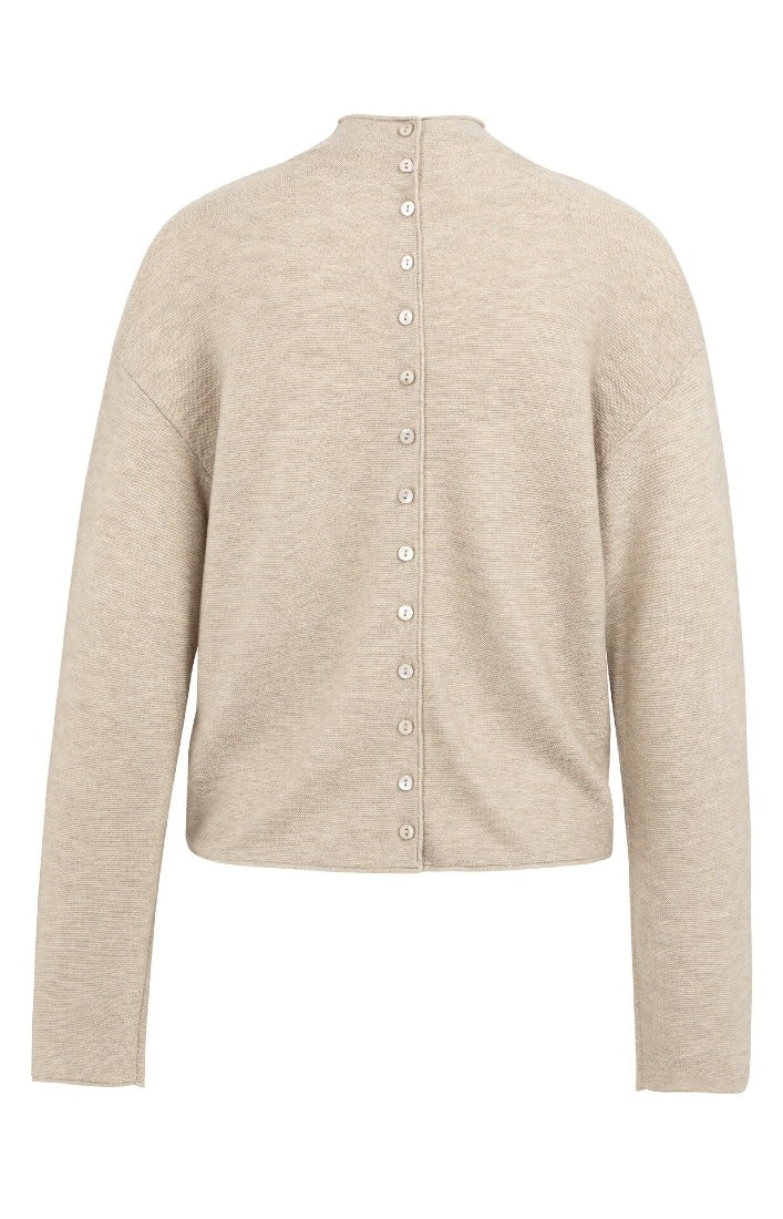 Pullover mit Knopfverschluss am Rücken