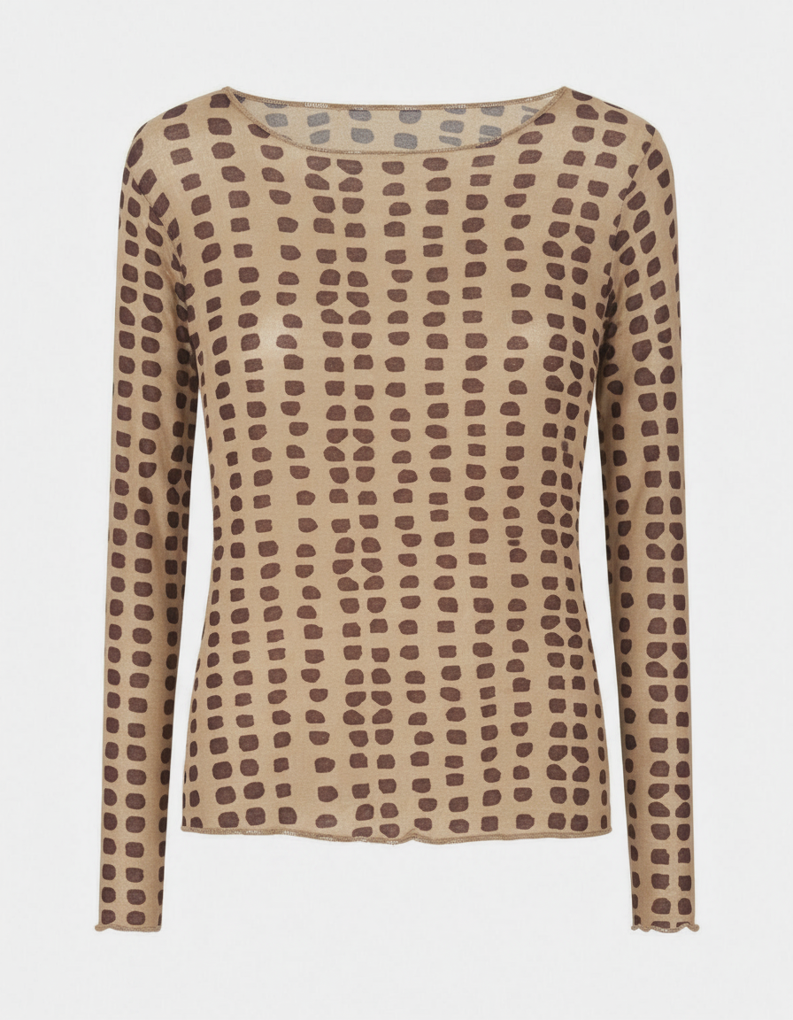 Longsleeve mit Punktmuster