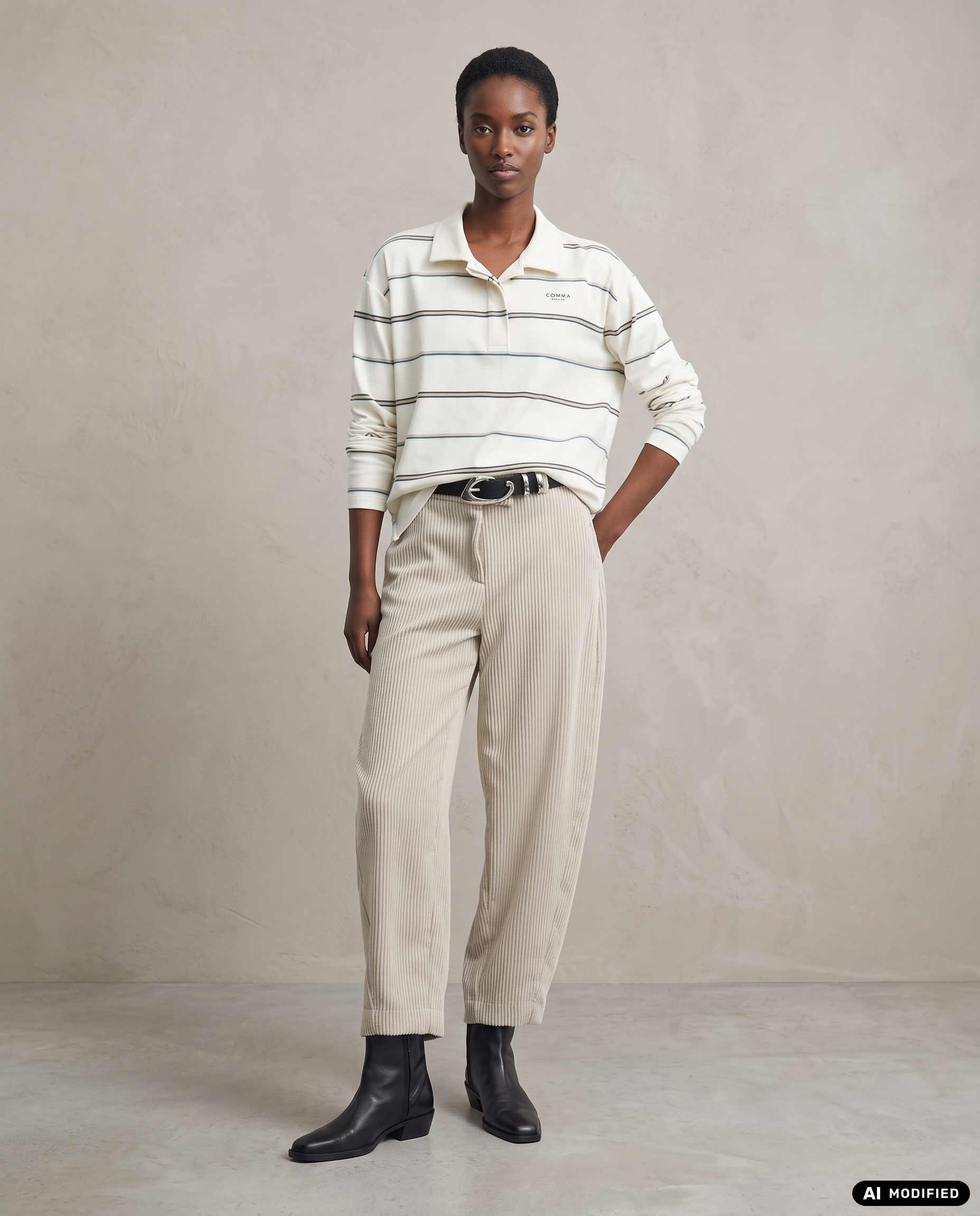 Cordhose mit Formbund