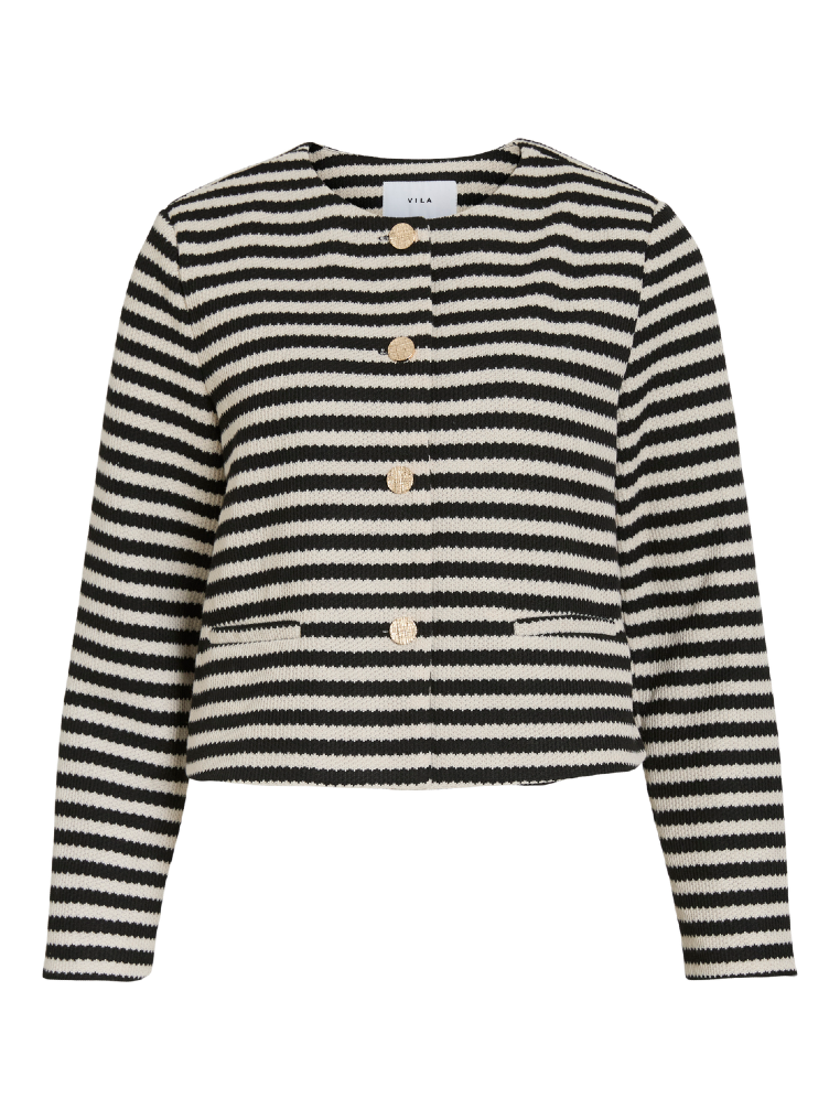 VILA Strickjacken Birch/Birch Lace