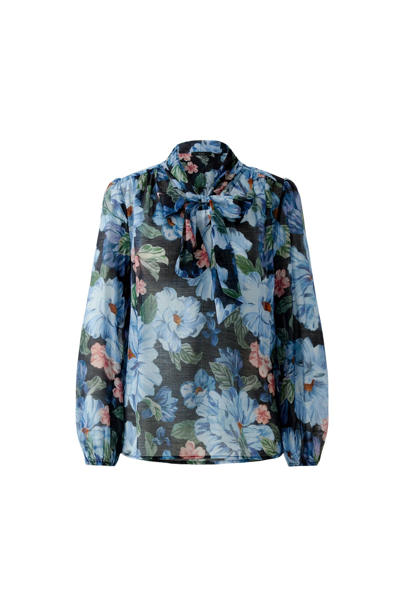 Oui Blusen Dk Blue Blue