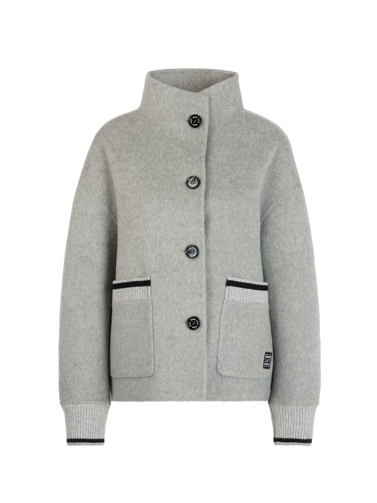 Woll-Jacke mit Stehkragen