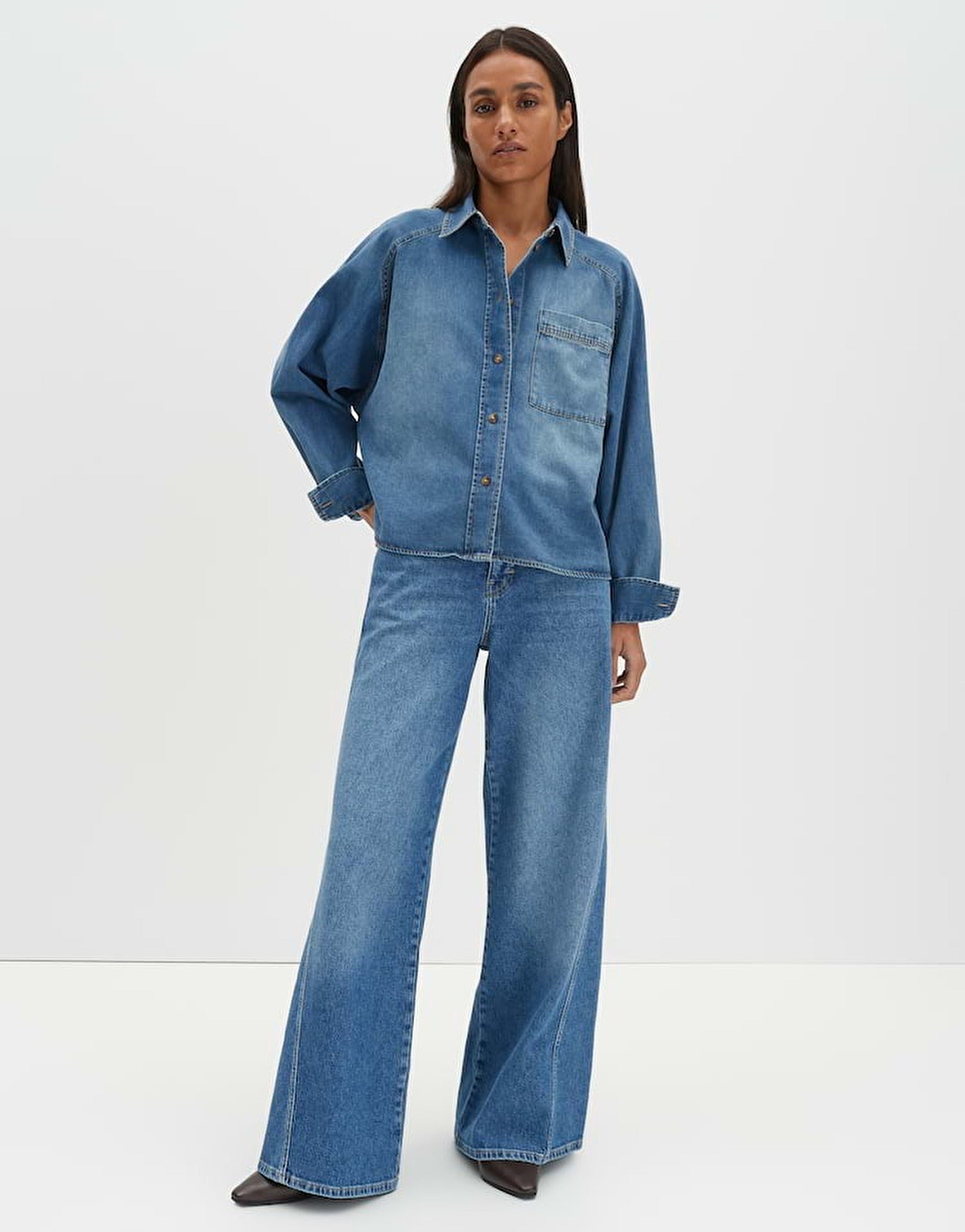 someday Blusen Mid Drift Blue