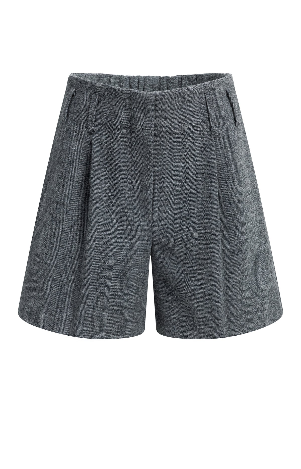 Shorts mit Fischgrätmuster