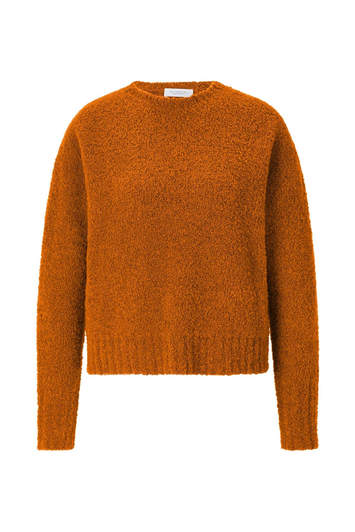 Bouclé-Pullover mit Wollanteil