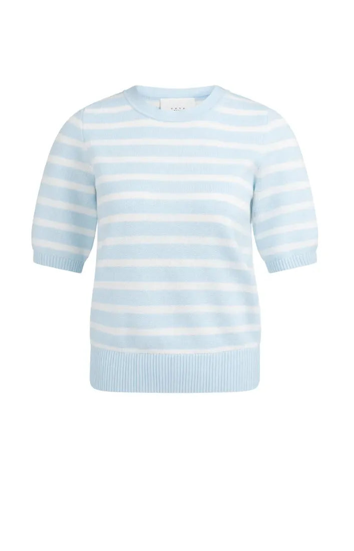 Yaya Strickpullover Ice Blue Dessin