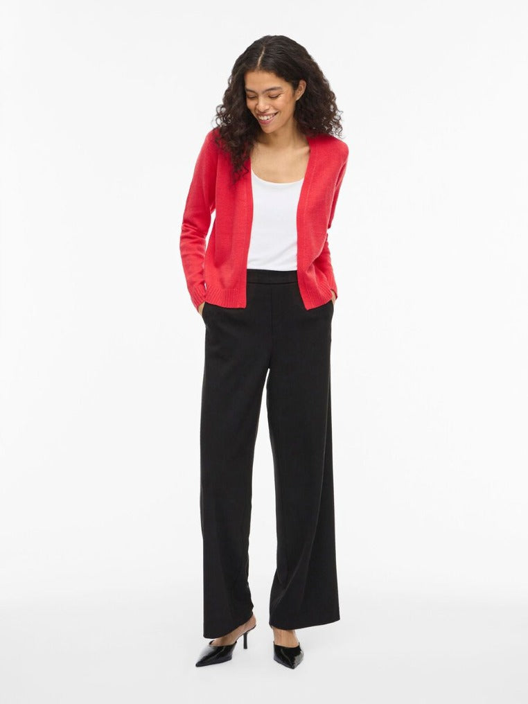 VILA Strickjacken Hibiscus/Dark Melange