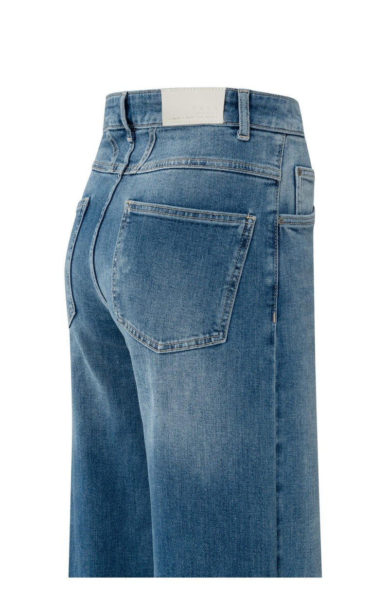 Yaya Wide Leg Blue Denim
