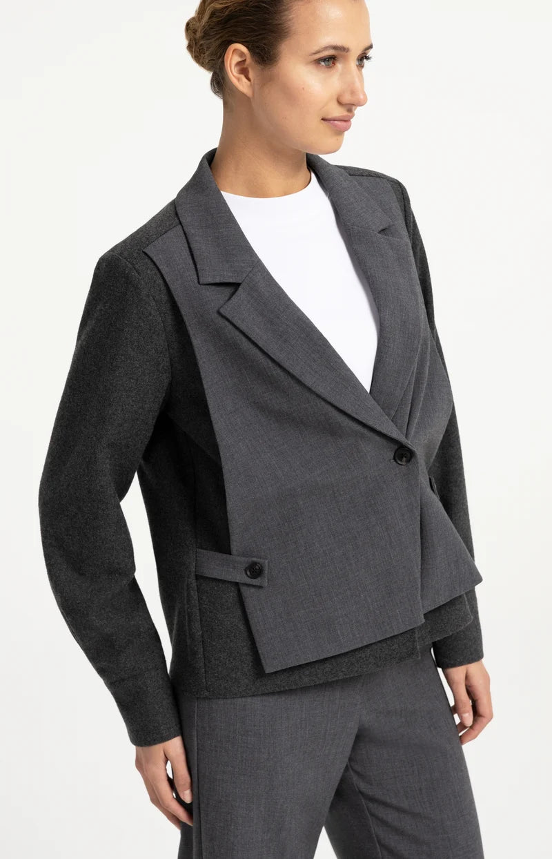 Blazer mit Kontraststoff