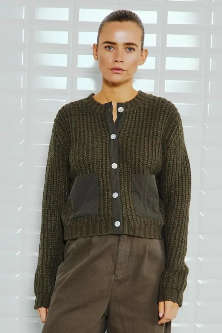 WithBlack Strickjacken Black Olive