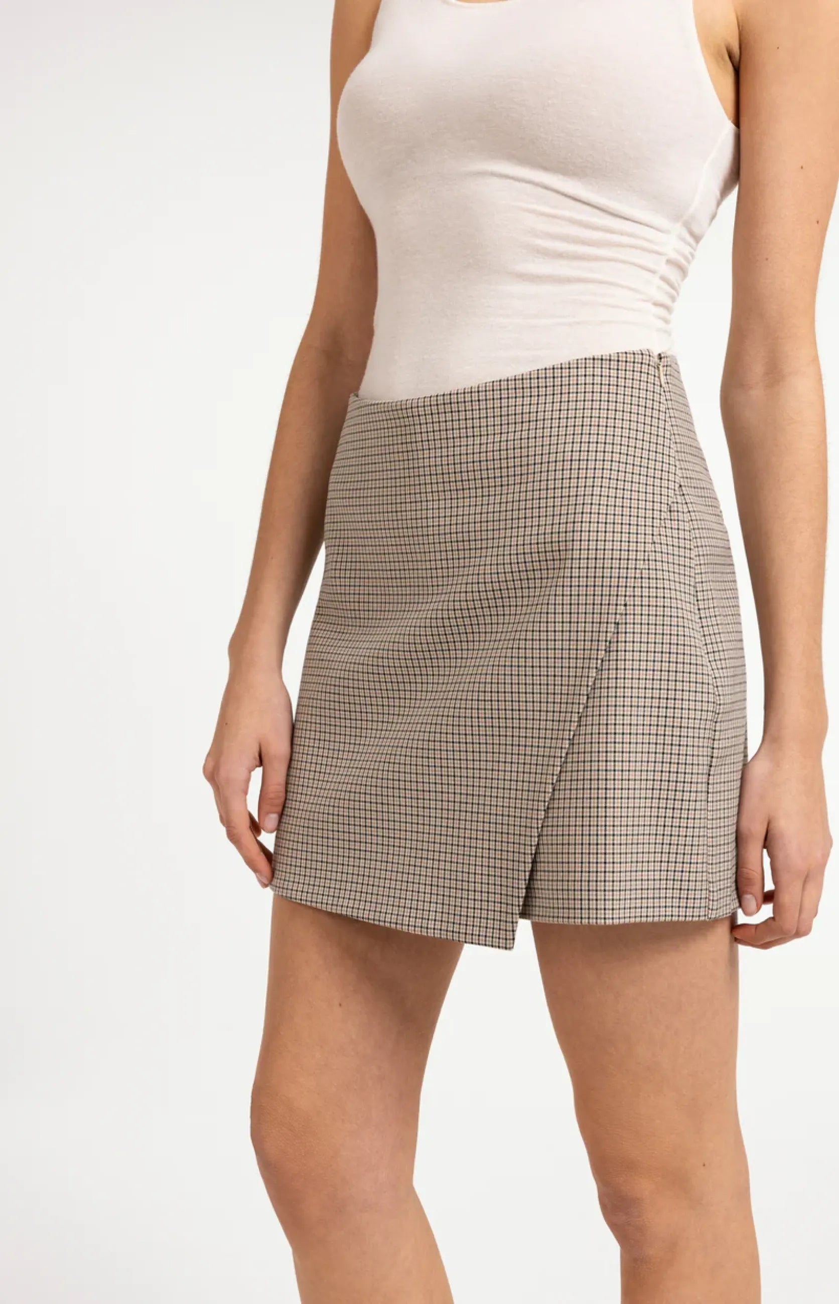 Karierter Skort in Wickeloptik