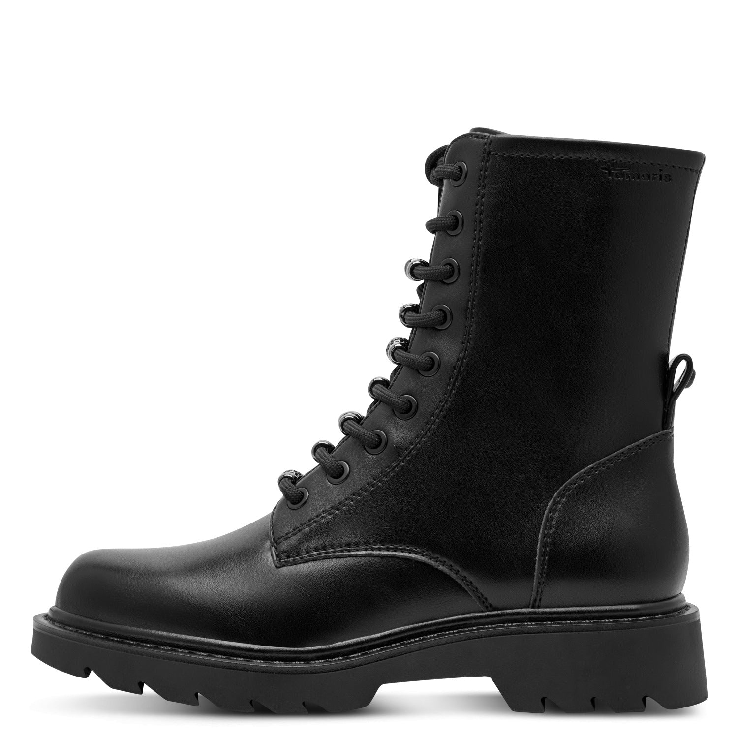 Leder Boots mit Perlendetails