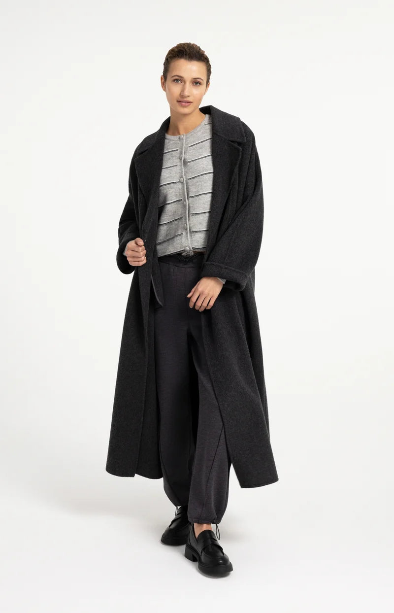 Strick-Cardigan mit Kordelzug