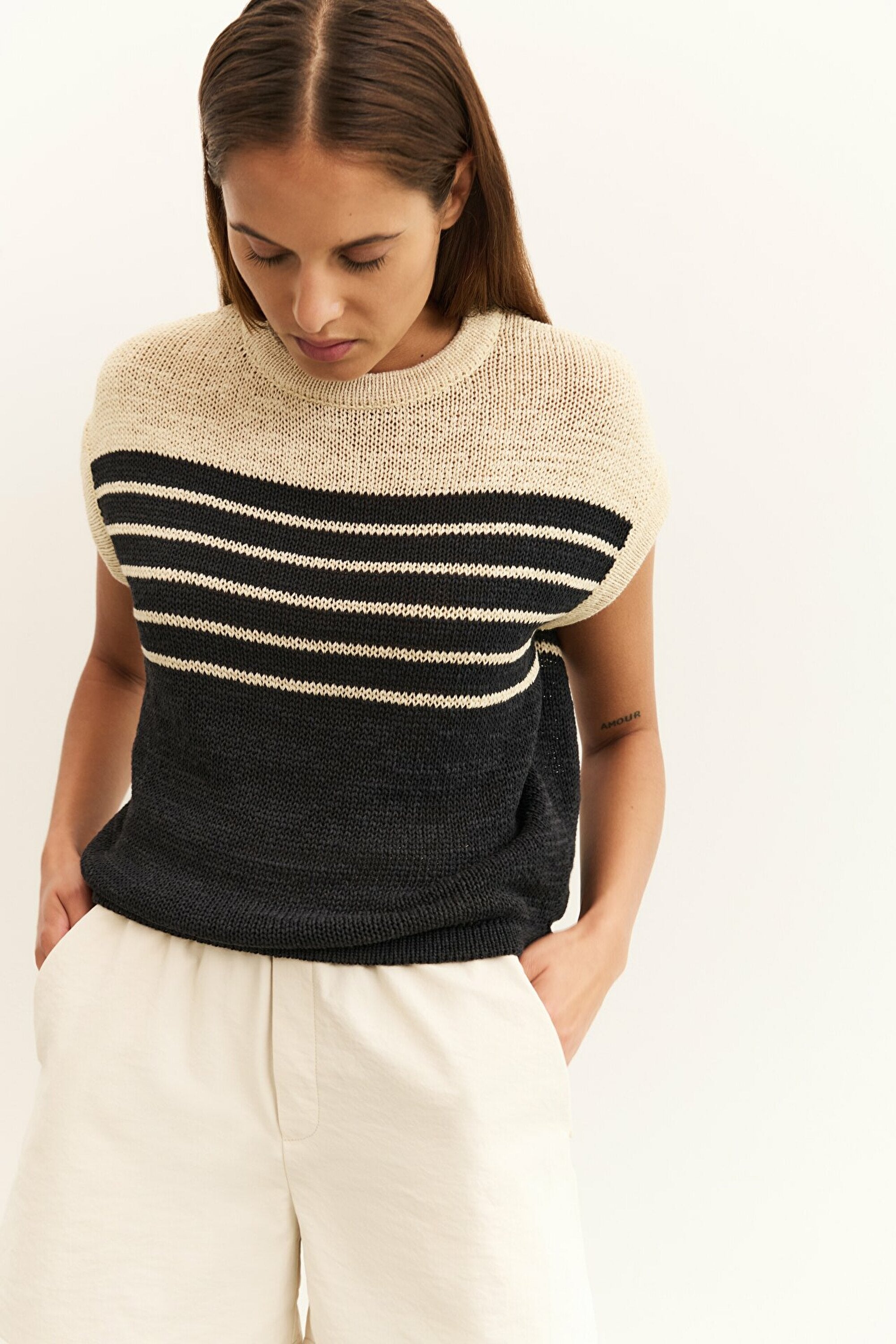 Yaya Strickpullover Summer Sand Dessin