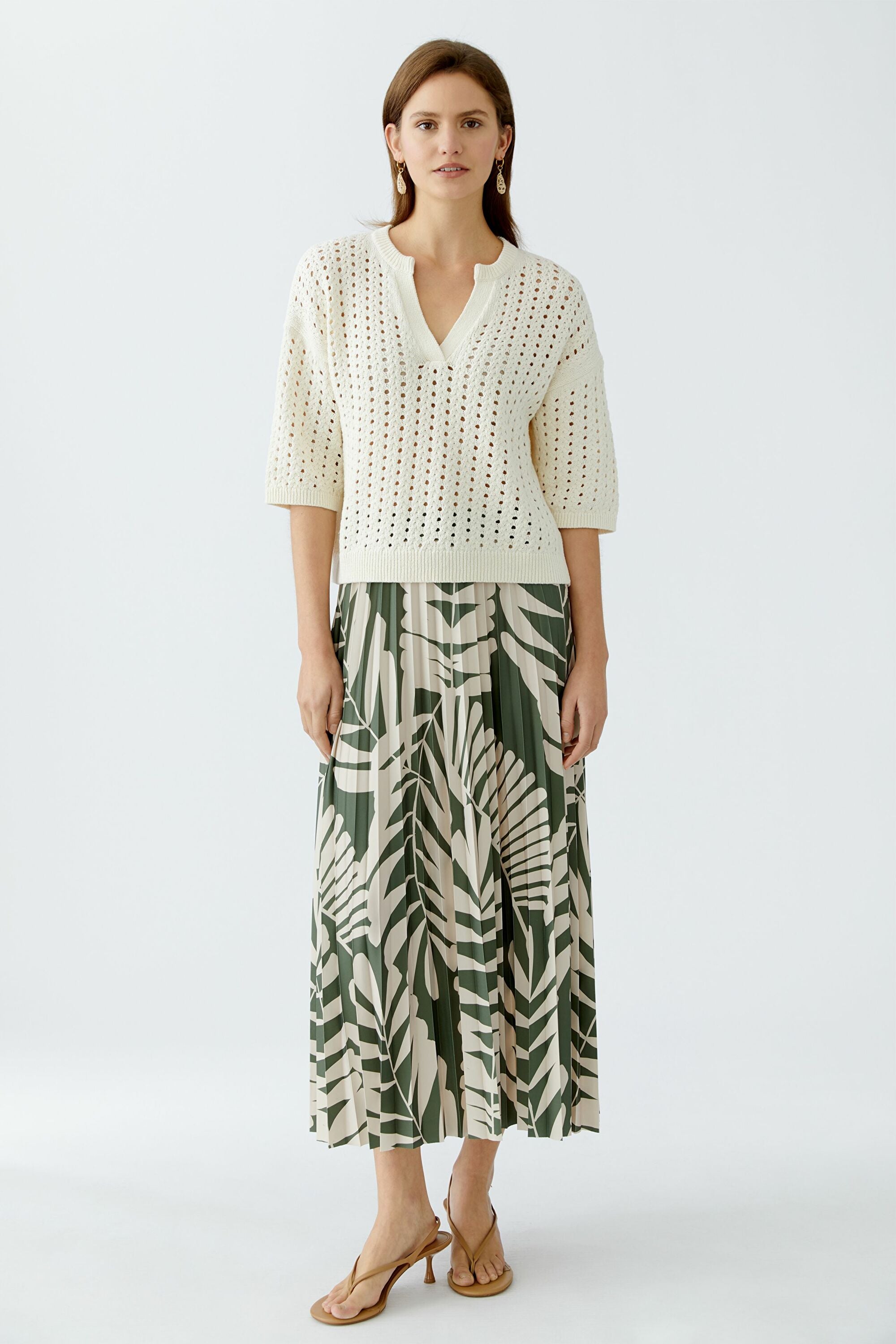 Oui Strickpullover Champagne