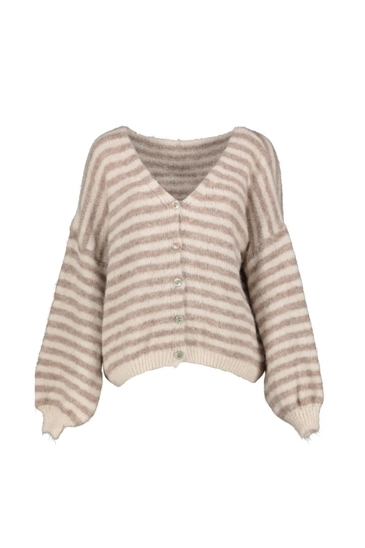 Strickjacke mit Streifen