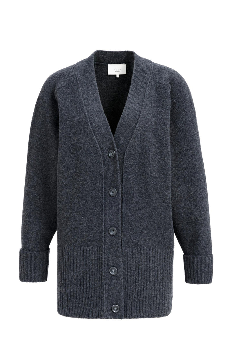 Oversize-Rippstrickcardigan