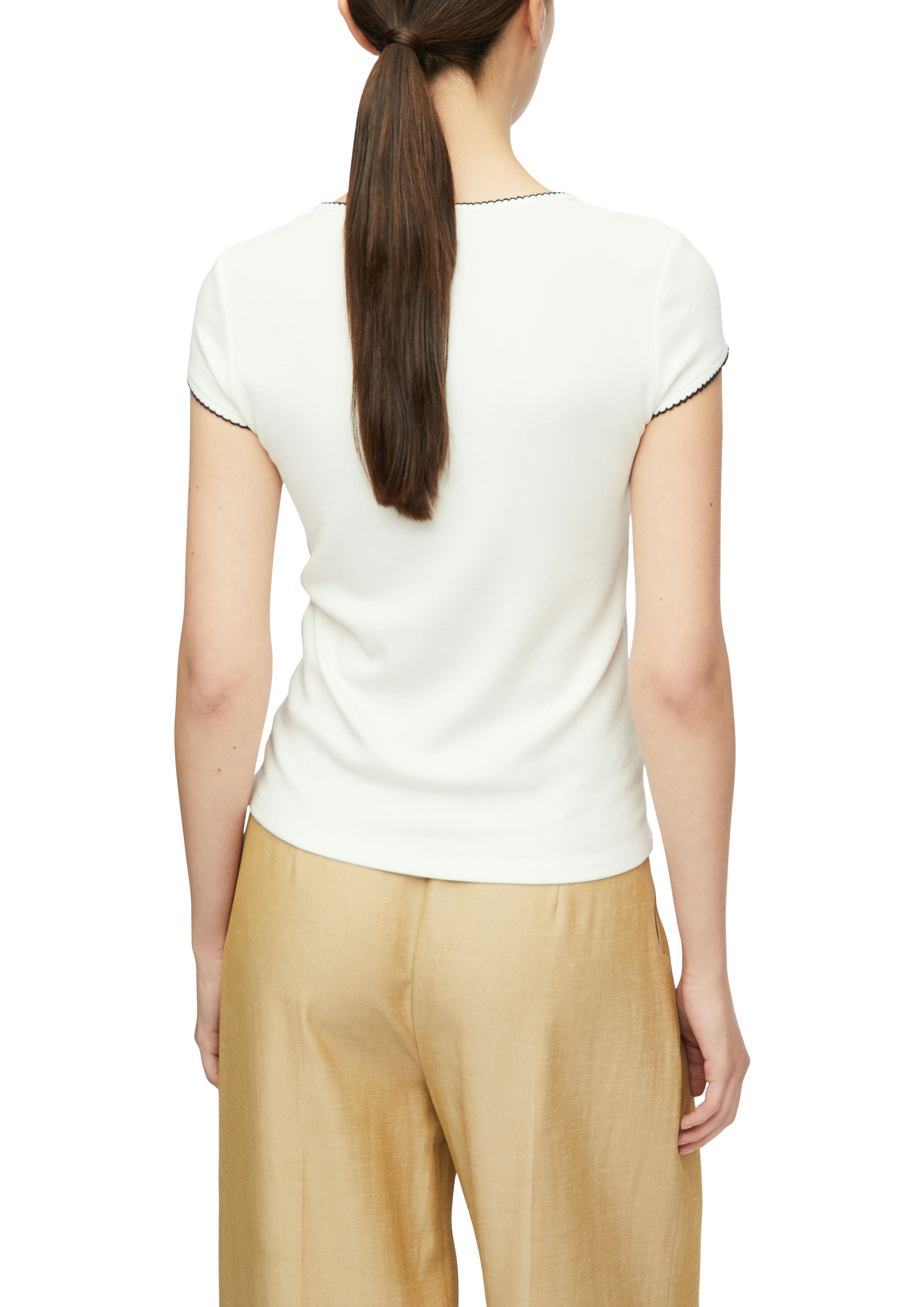 T-Shirt mit Zierborte