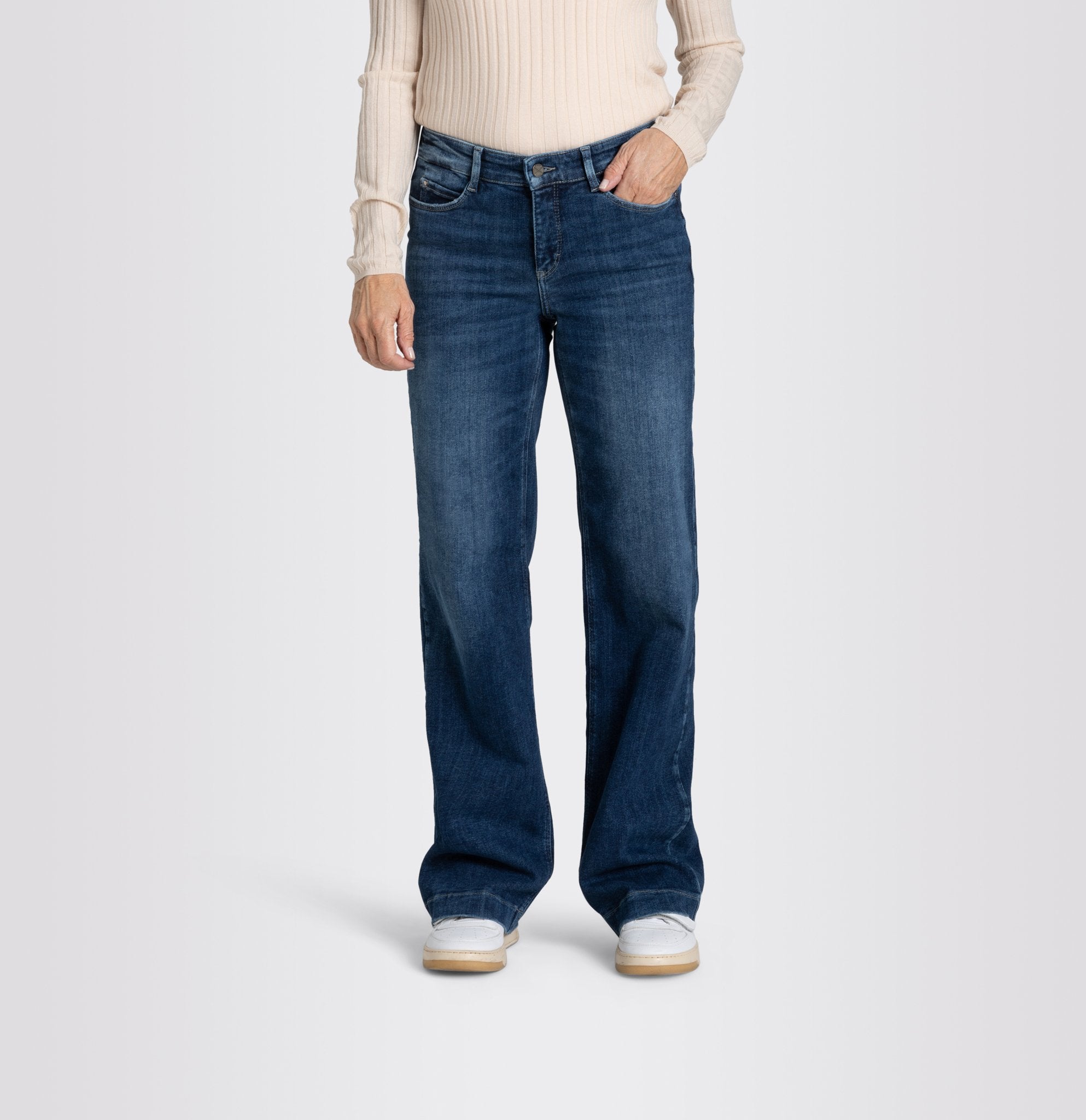 MAC Wide Leg Cobalt Authentic Wash