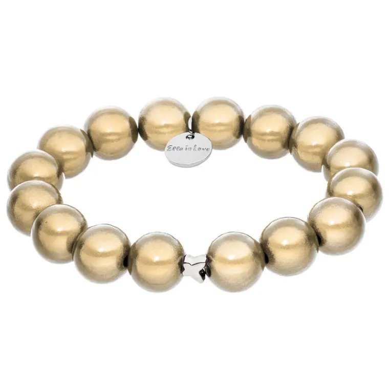 Perlenarmband Champagner