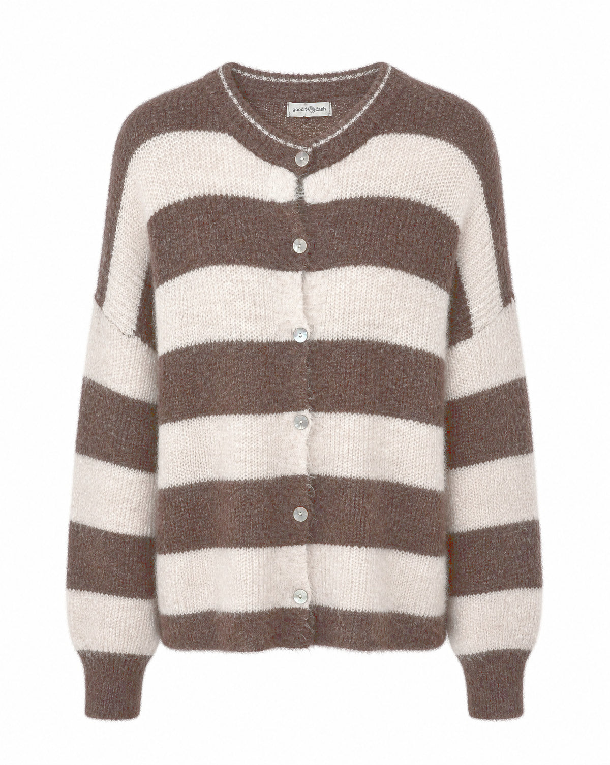 Strickjacke mit Streifen