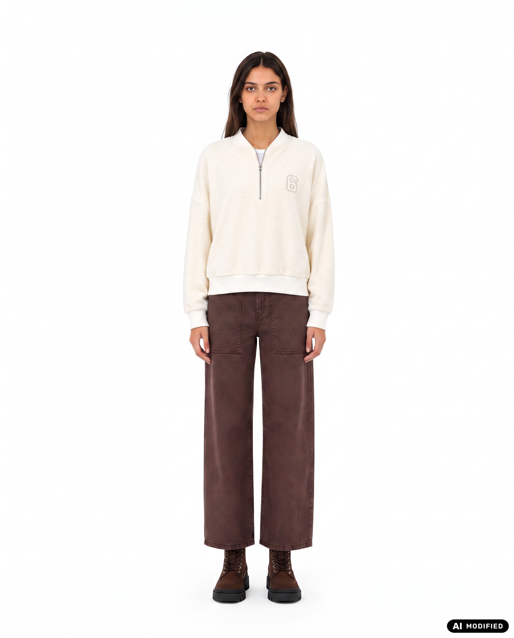 Sweater mit Kurzzippverschluss