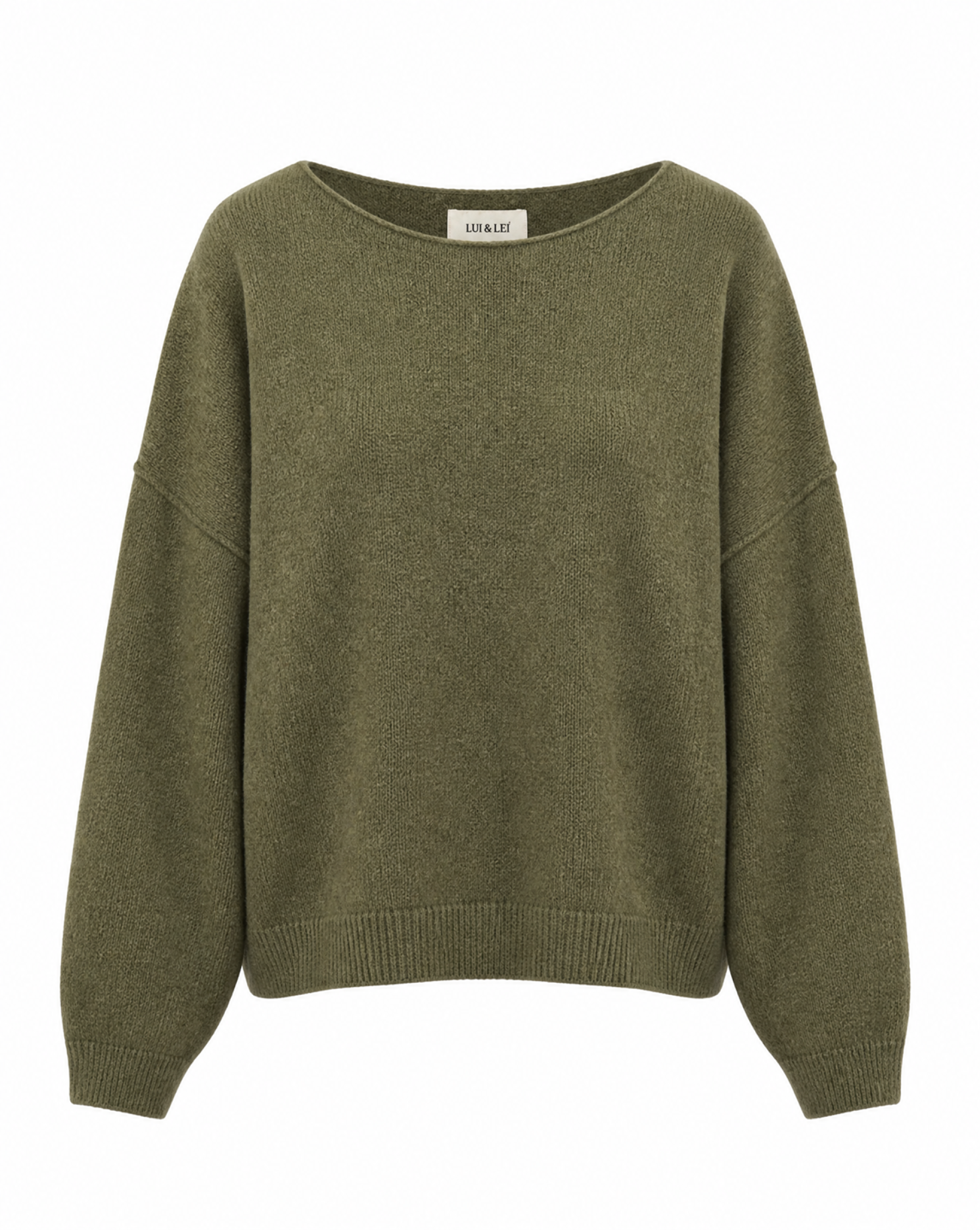 Strickpullover mit Rollkanten