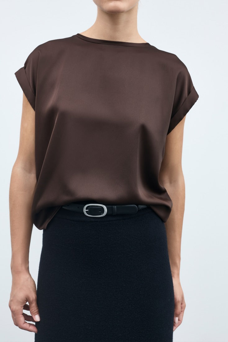 VILA Blusen Coffee Bean