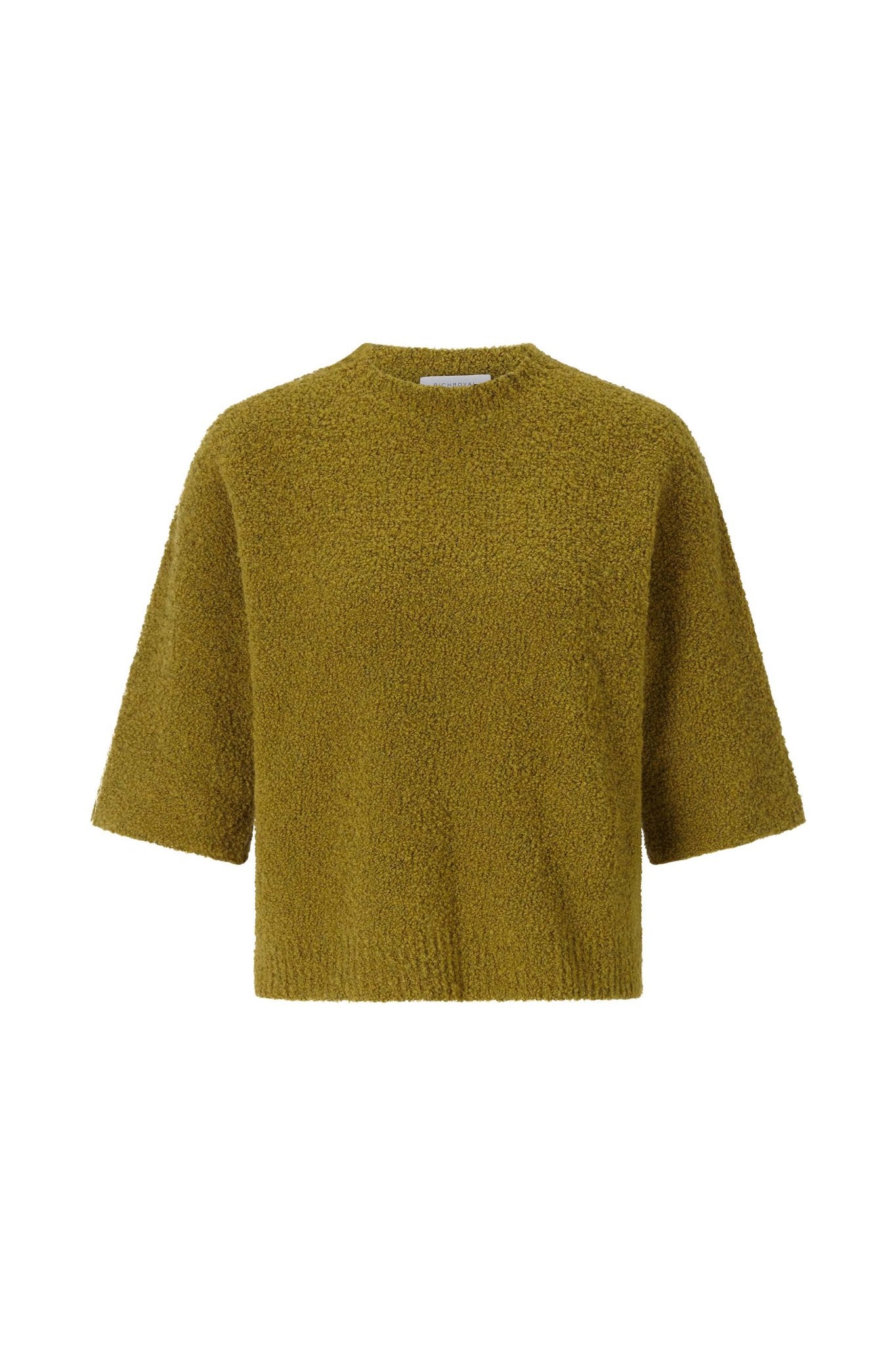 Bouclé-Pullover mit Halbarm