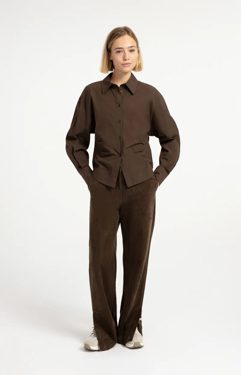 Bluse mit Zierfalte