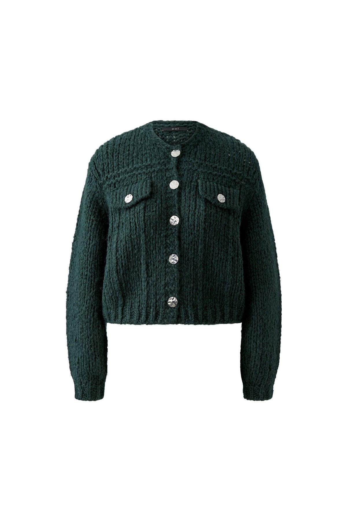 Strickjacke mit goldenen Knöpfen