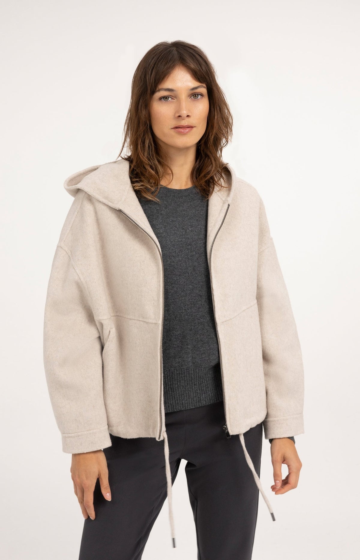 Oversize-Jacke mit Kapuze