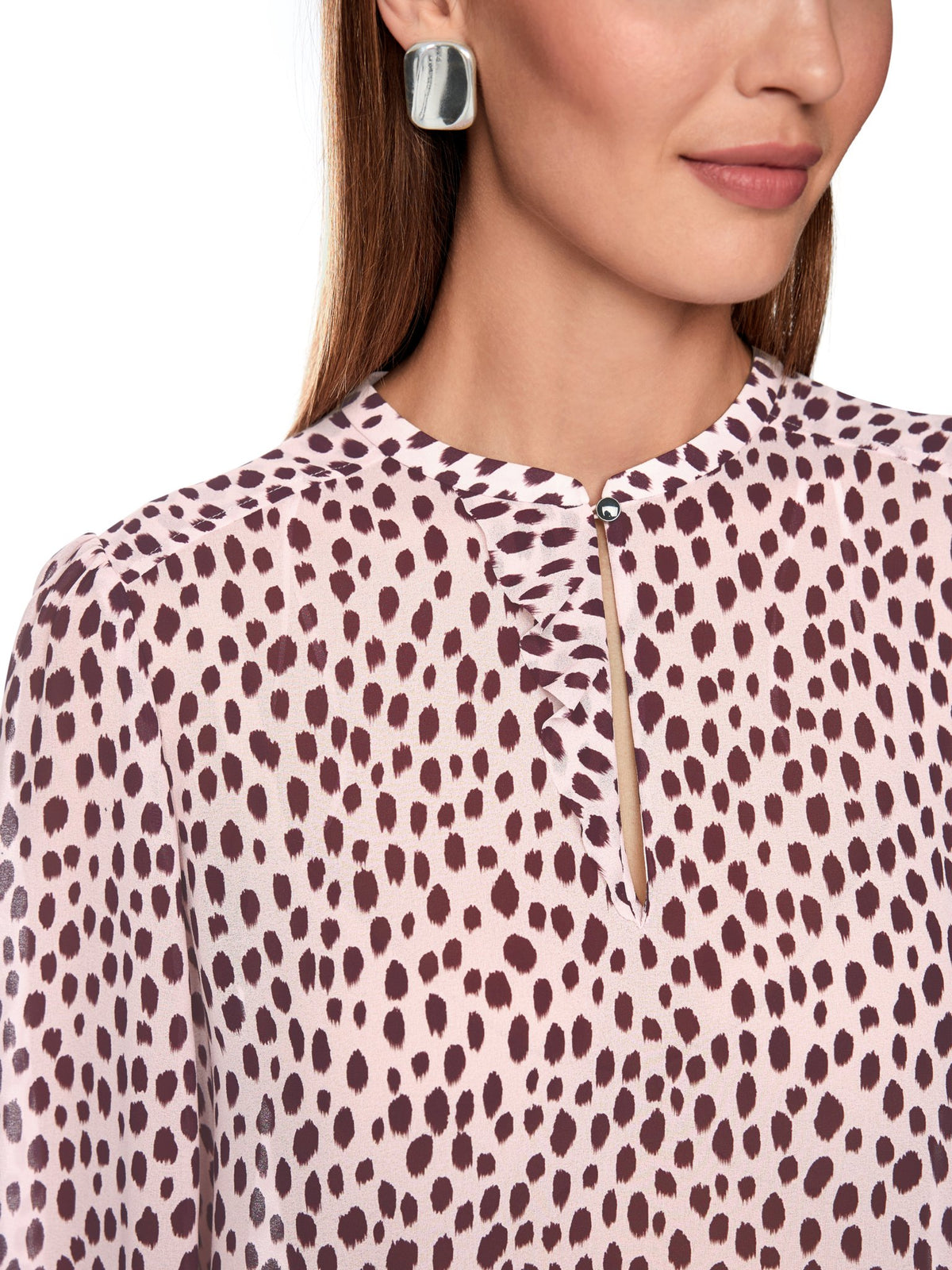 Bluse mit Punkte-Print