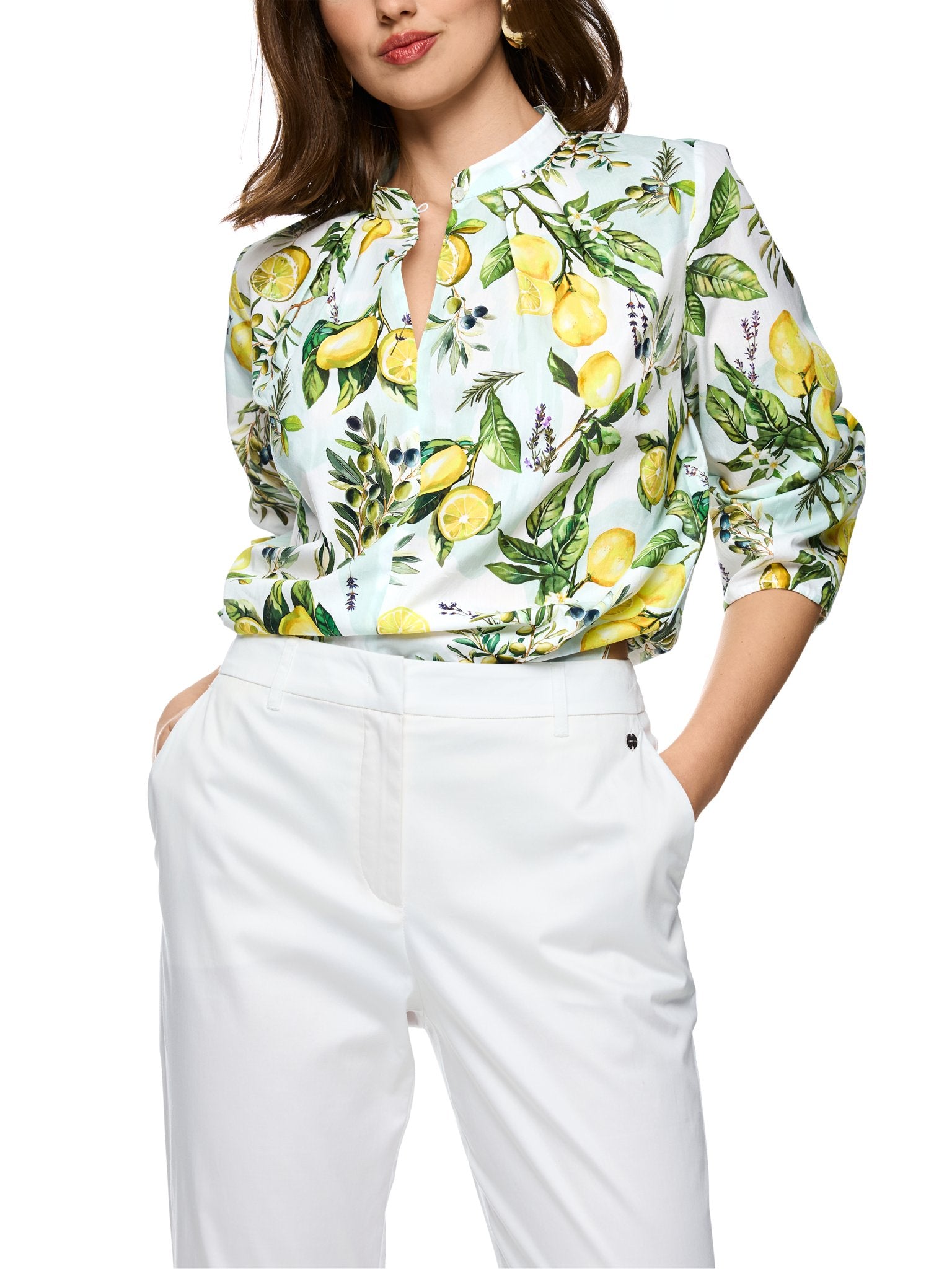 Bluse mit Zitronen-Print