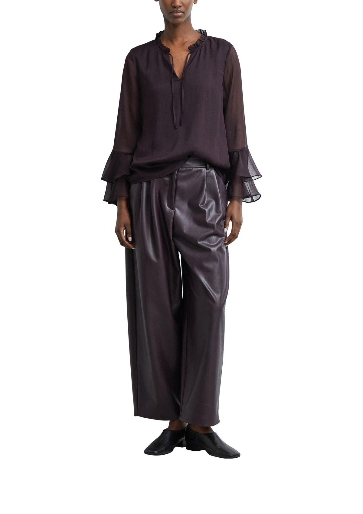 Bluse mit Volants