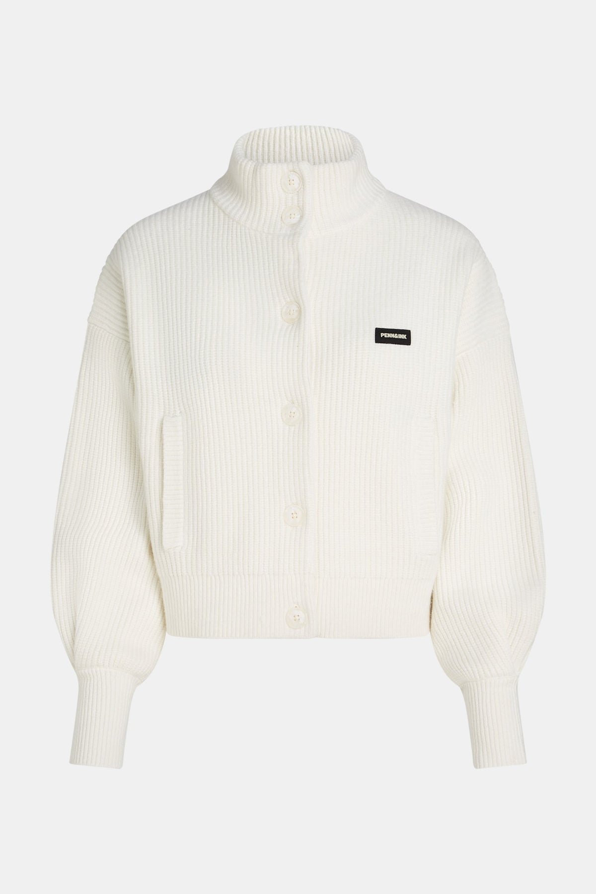 Strickjacke mit Label-Patch