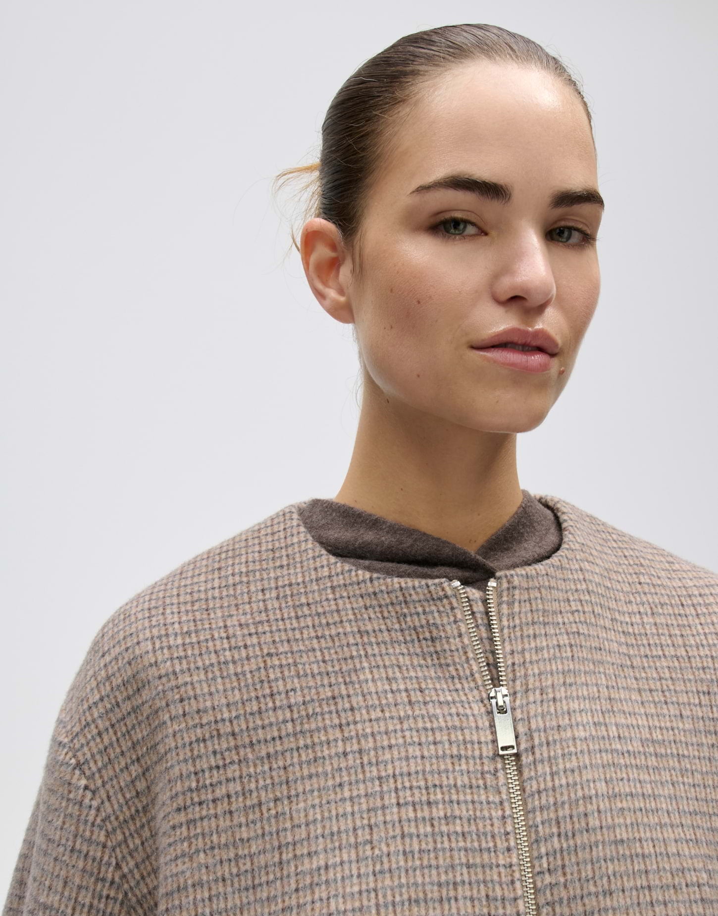 Kurzjacke Hessina mit abnehmbarem Schal